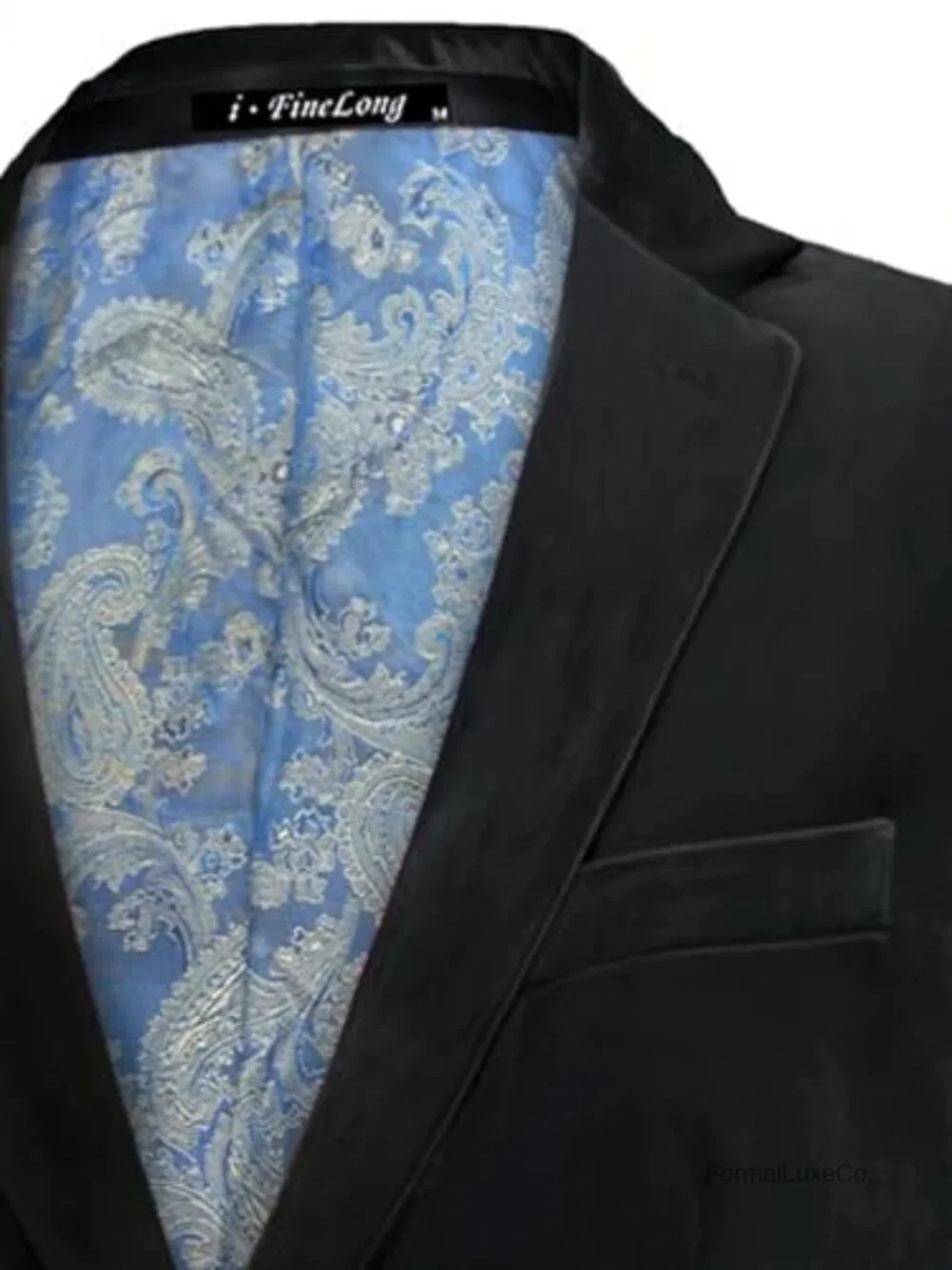 Men's Velvet Blazer Slim Fit 2 Button Sport Coat Tuxedo Jacket Prom Wedding